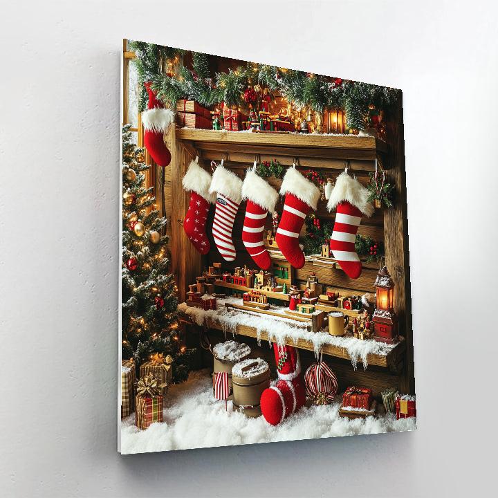 North Pole Toy Workshop Break Numbered painting kits