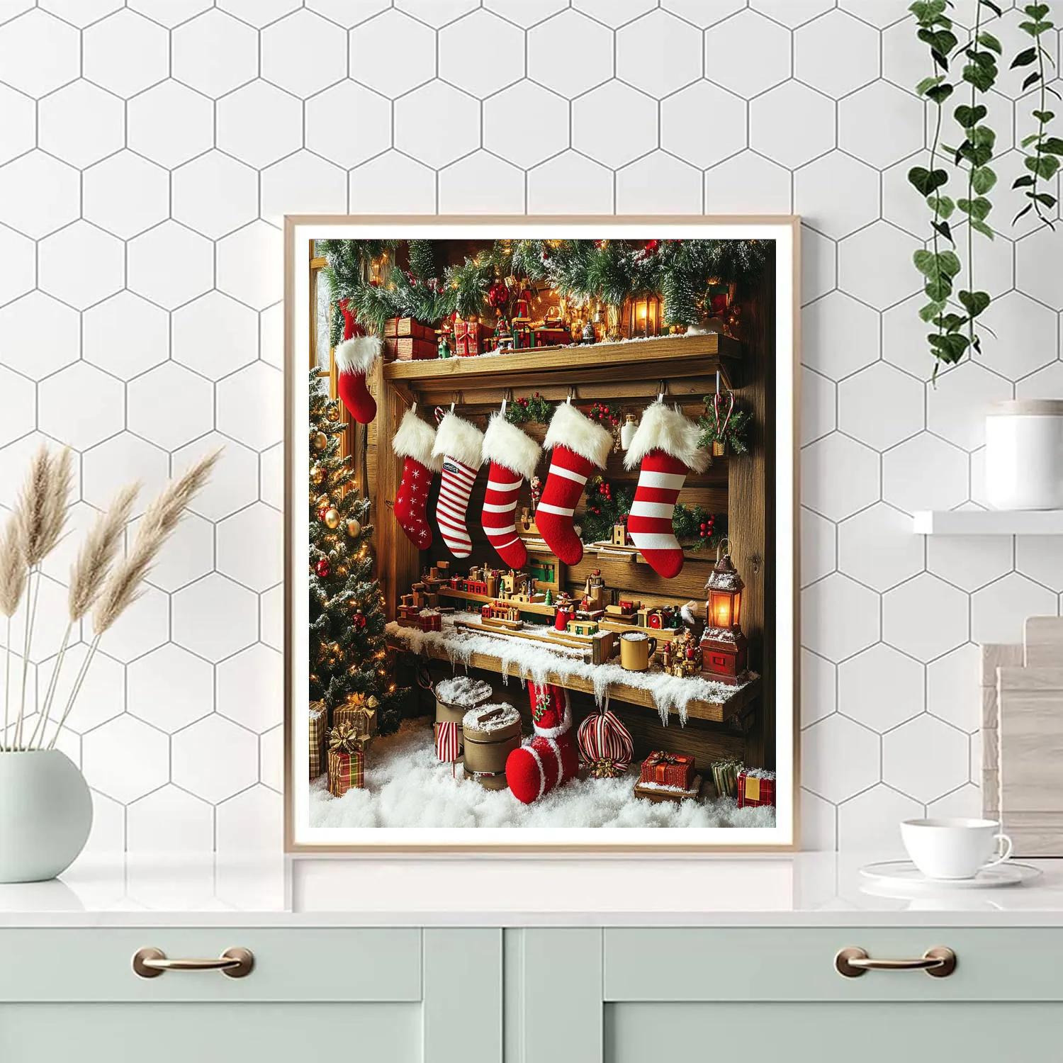 North Pole Toy Workshop Break Numbered painting kits