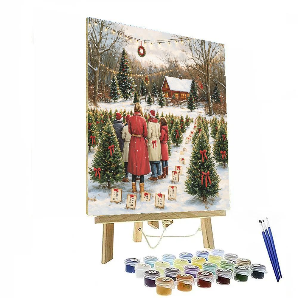 Tree Farm Family Portrait DIY paint by numbers