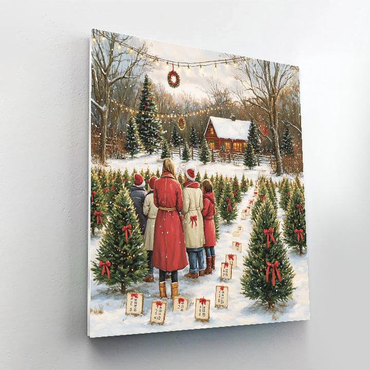 Tree Farm Family Portrait DIY paint by numbers