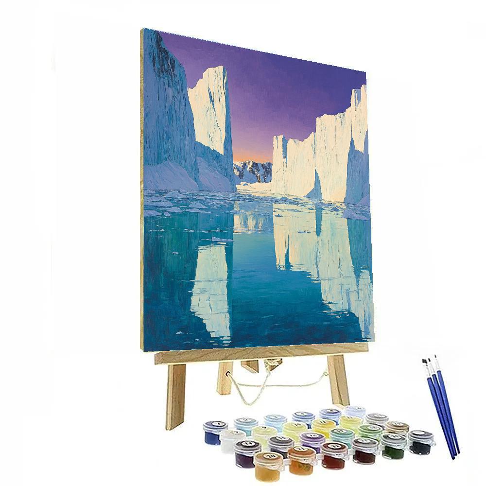 Lawren Harris Inspired Luminous Glacier Bay At Dusk Paint by numbers kits