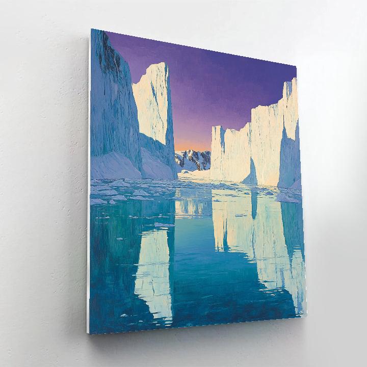Lawren Harris Inspired Luminous Glacier Bay At Dusk Paint by numbers kits