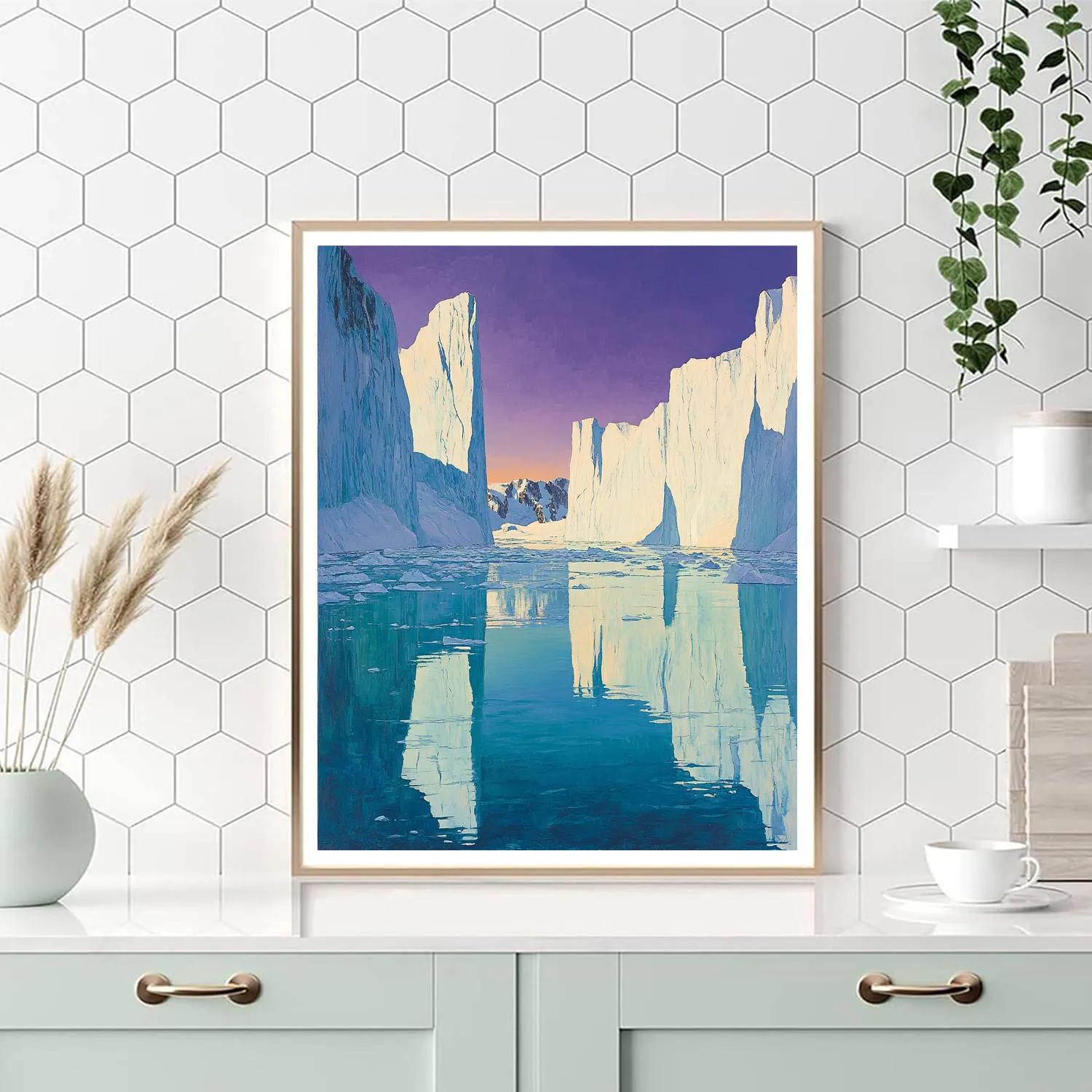 Lawren Harris Inspired Luminous Glacier Bay At Dusk Paint by numbers kits