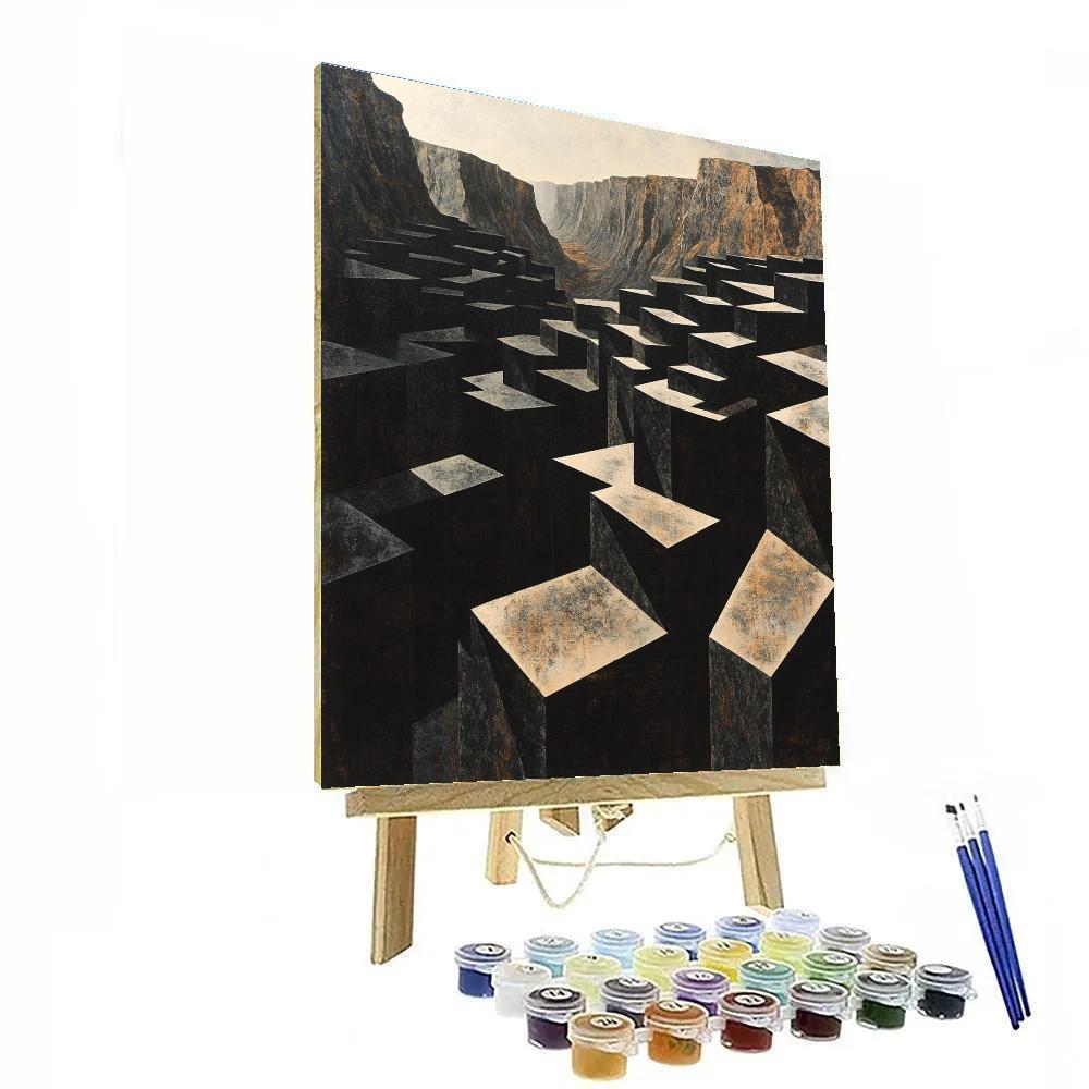 M.C. Escher Inspired Infinite Fractal Canyon DIY paint by numbers