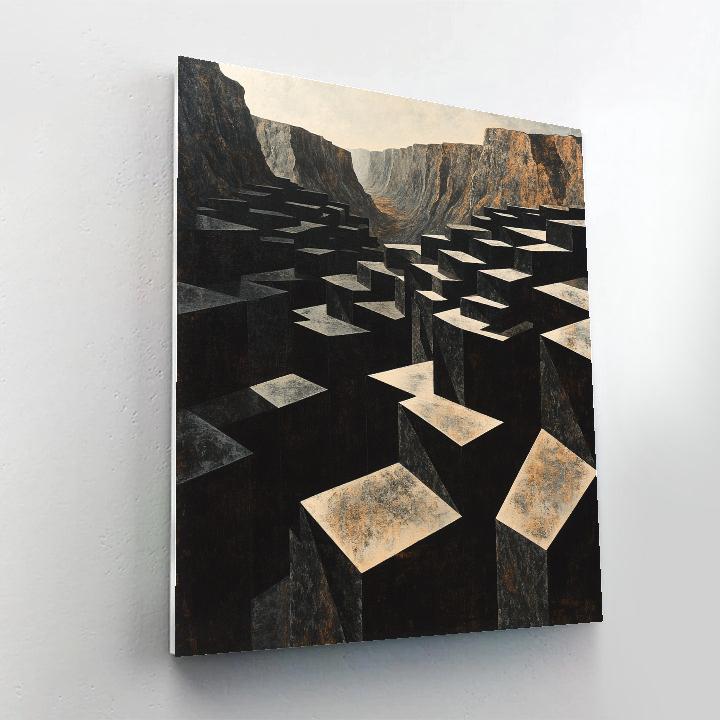 M.C. Escher Inspired Infinite Fractal Canyon DIY paint by numbers