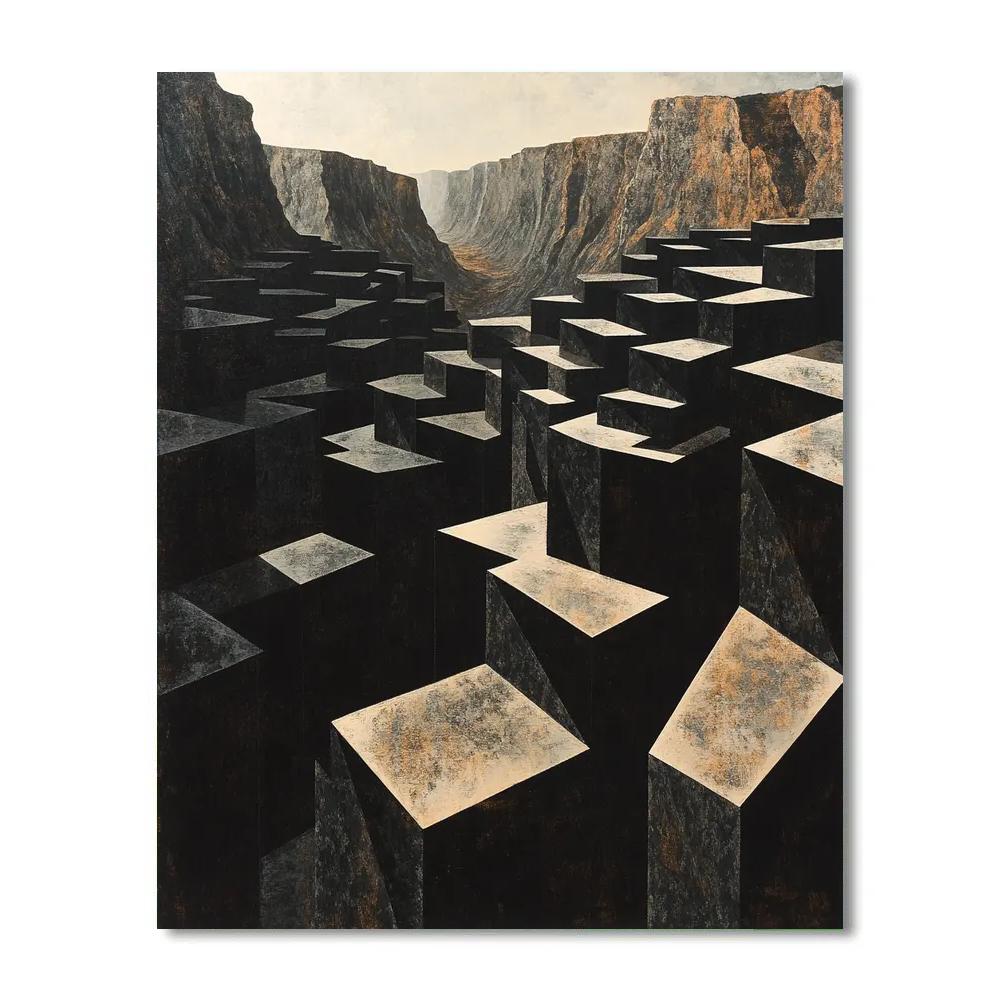 M.C. Escher Inspired Infinite Fractal Canyon DIY paint by numbers