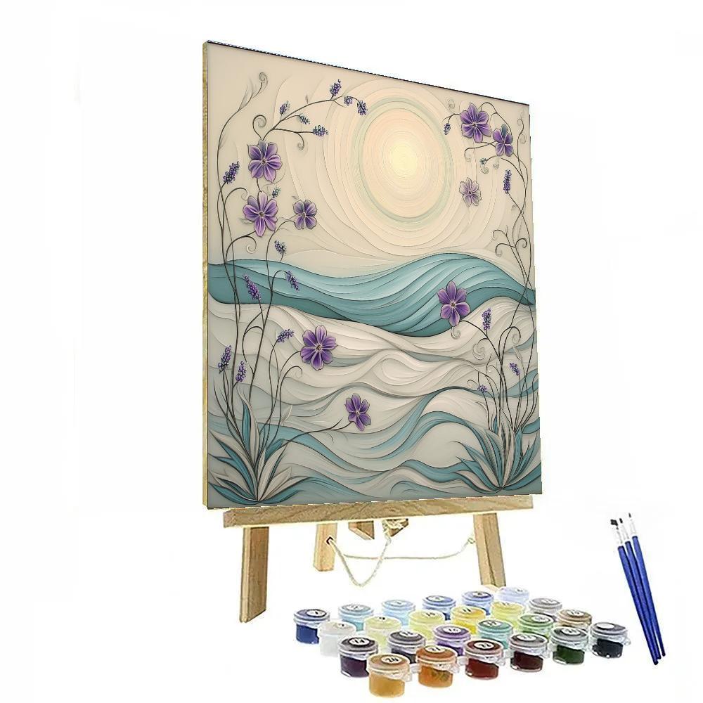 Alphonse Mucha Inspired Lunar Tide Of Flowers paint by numbers