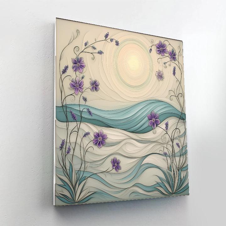 Alphonse Mucha Inspired Lunar Tide Of Flowers paint by numbers