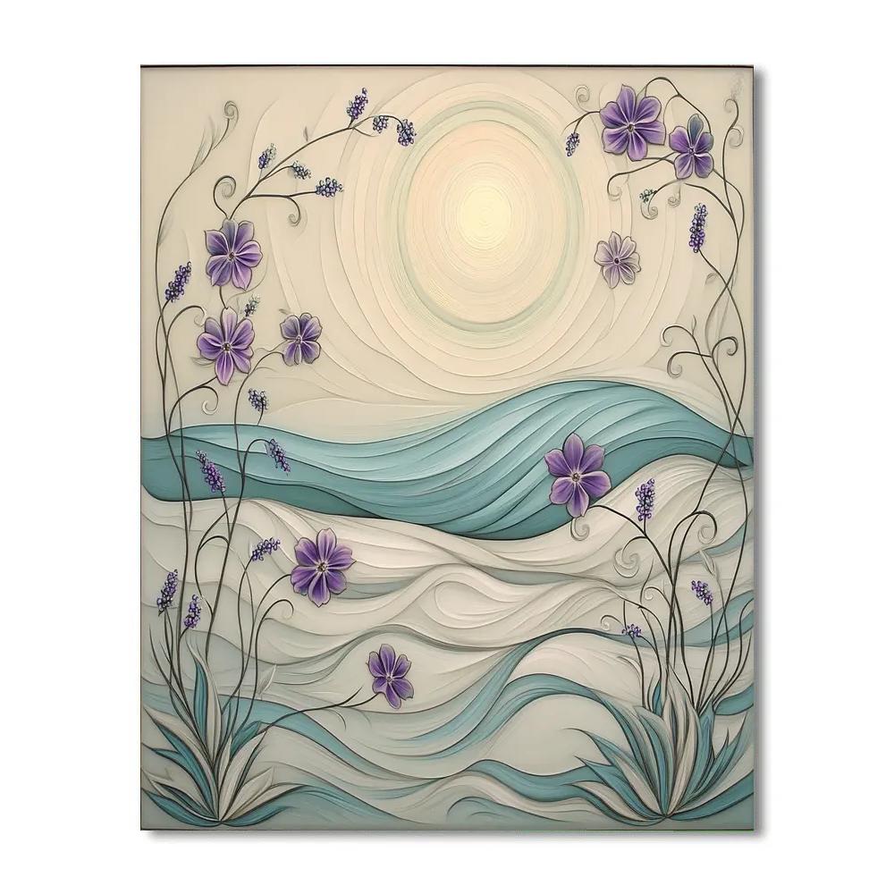 Alphonse Mucha Inspired Lunar Tide Of Flowers paint by numbers