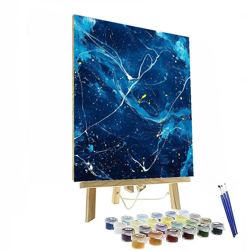 Jackson Pollock Inspired Tidal Storm Of Electric Drips Numbered painting kits