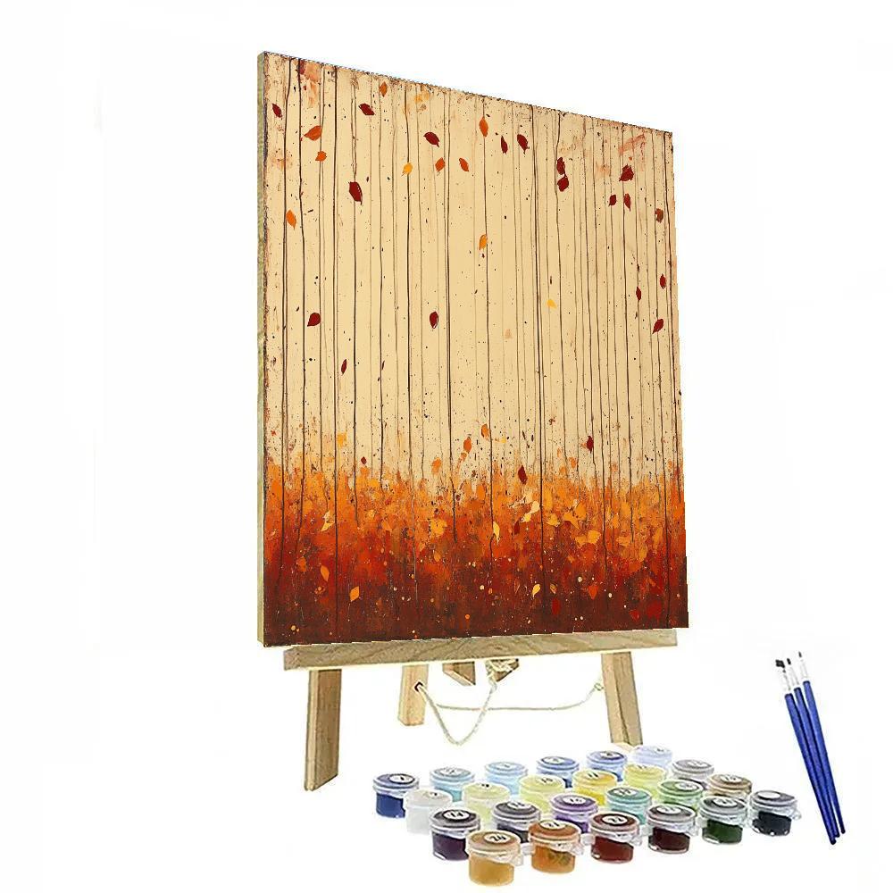 Jackson Pollock Inspired Ember Field Of Autumn Sparks Painting by numbers kit