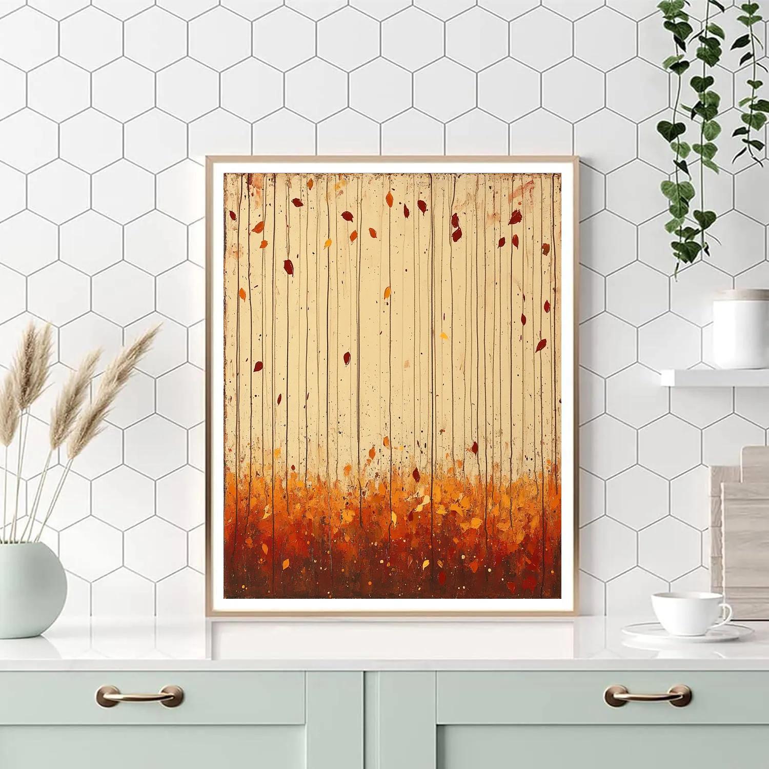 Jackson Pollock Inspired Ember Field Of Autumn Sparks Painting by numbers kit