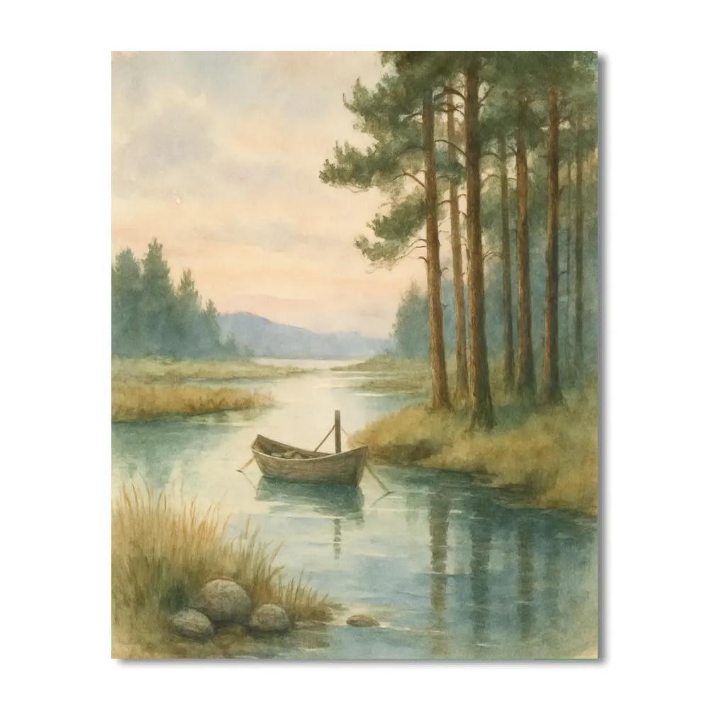 Whispering Pines At Silver Marsh Number painting