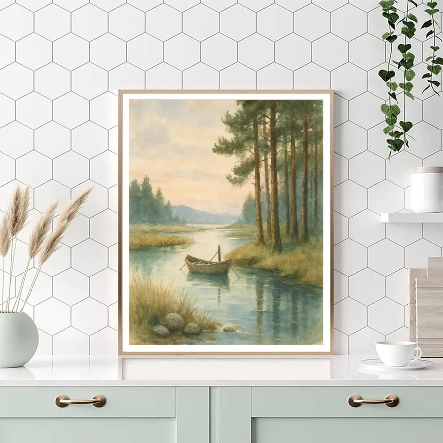 Whispering Pines At Silver Marsh Number painting