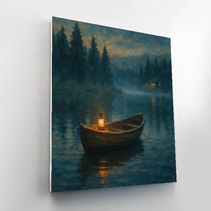 Lantern Evening On Cedar Lake Numbered painting kits