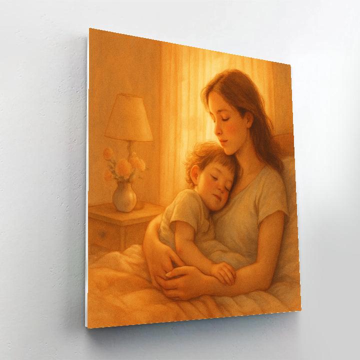 Sunrise Cuddles With Mom paint by numbers