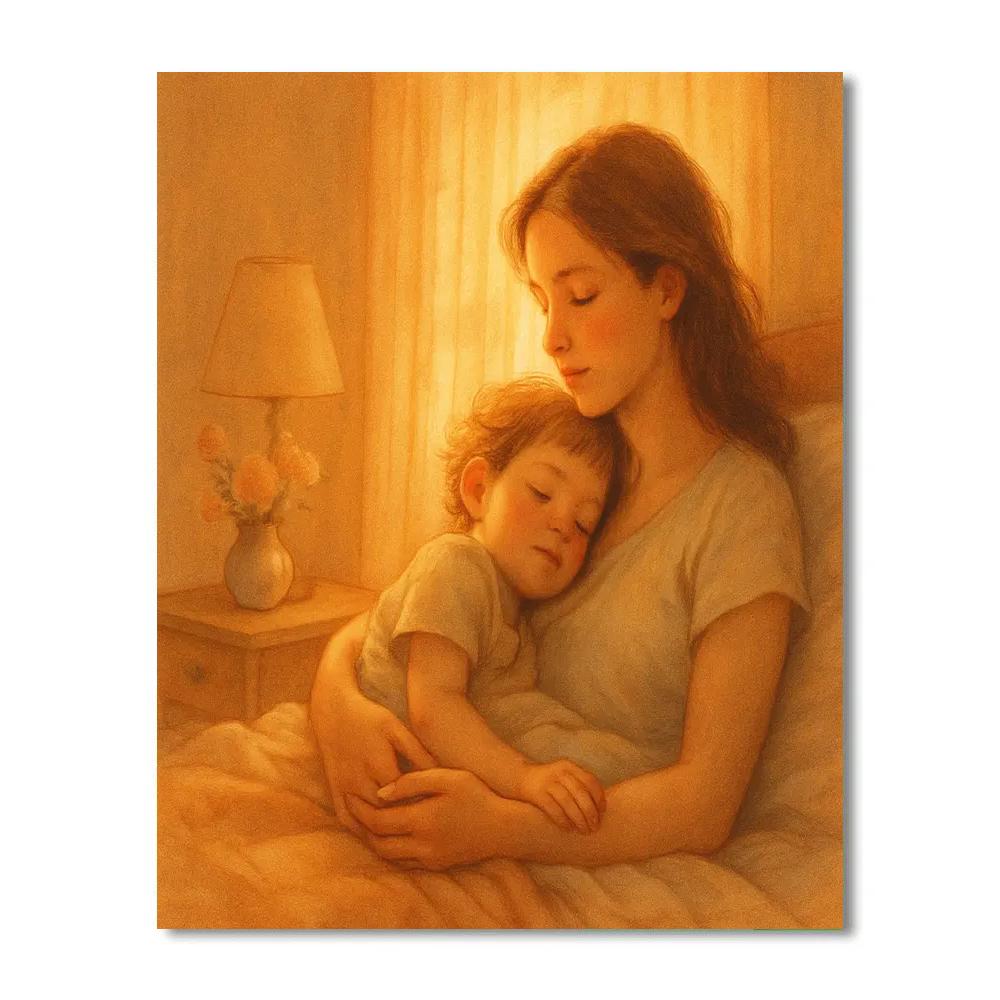 Sunrise Cuddles With Mom paint by numbers