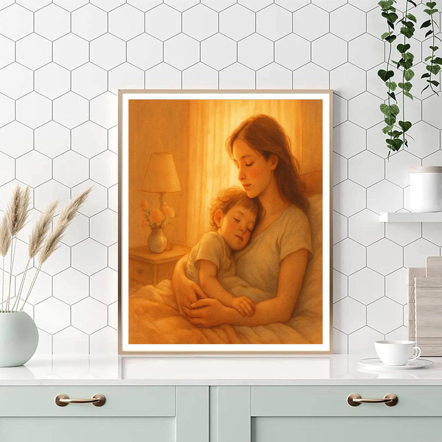 Sunrise Cuddles With Mom paint by numbers