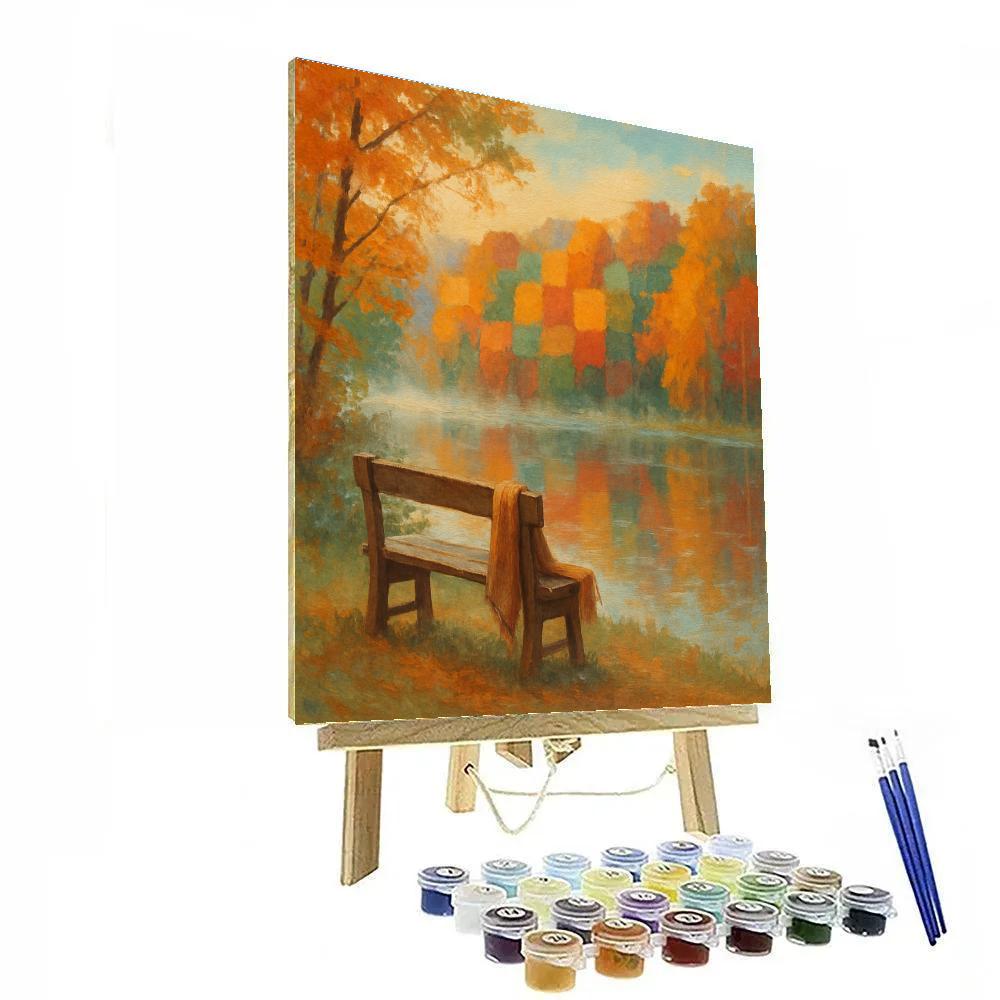Autumn Quilt Reflections DIY paint by numbers