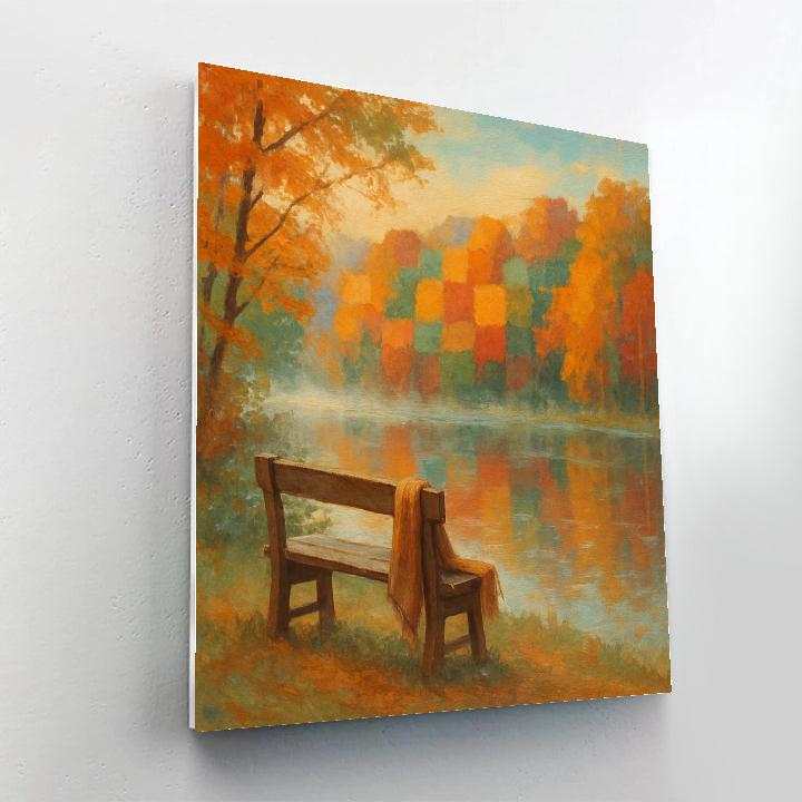 Autumn Quilt Reflections DIY paint by numbers