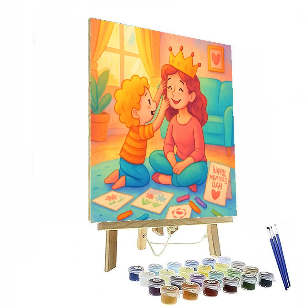 Paper Crown Queen Mom Paint by numbers kits