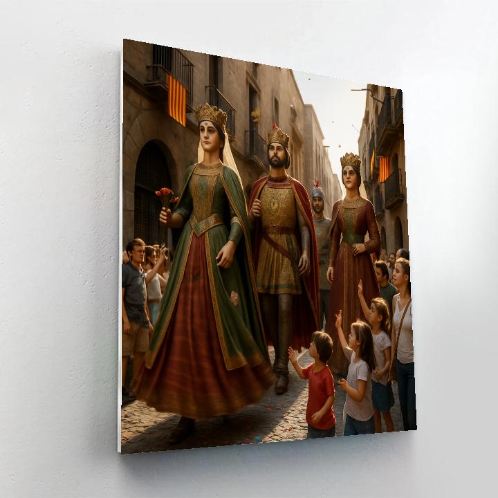 Procession Of Giants At La Merce Barcelona DIY paint by numbers