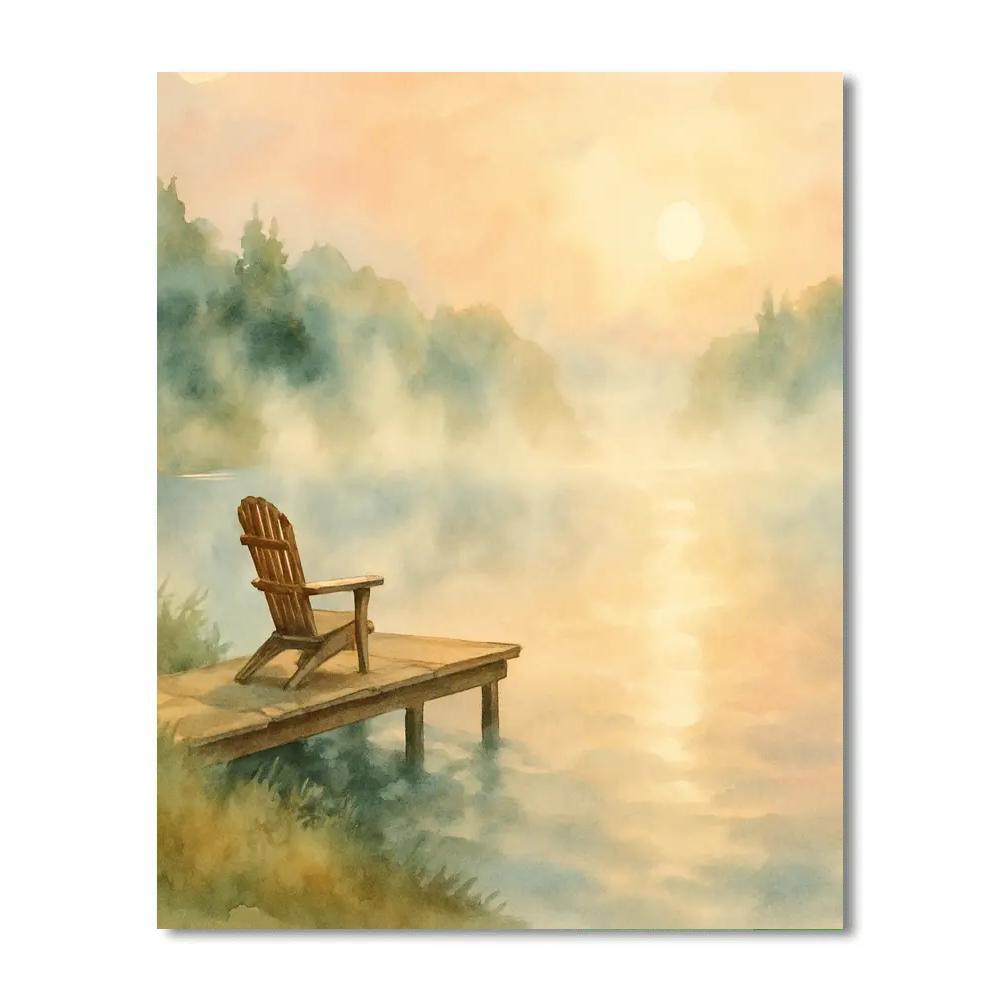 Morning Steam Over Coffee Cove paint by color