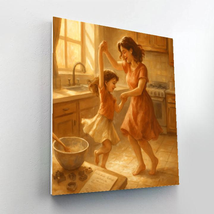 Kitchen Dance With Floury Footprints Painting by numbers kit