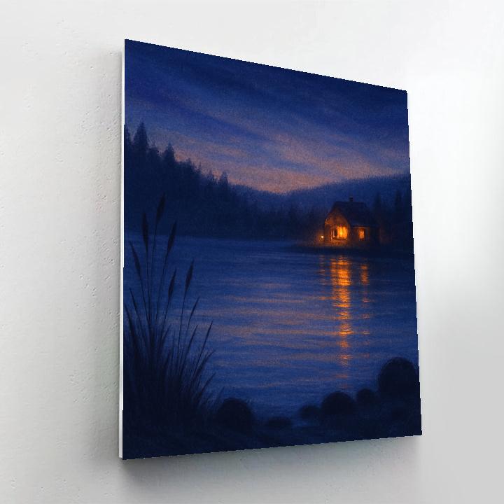 Cabin Ember Glow Across The Lake Paint by numbers kits