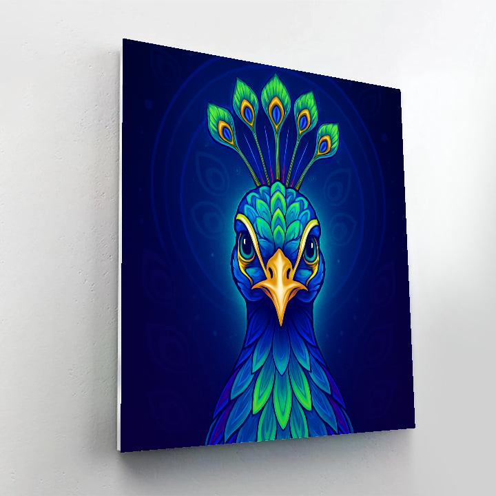 Aurora Peacock Crown paint by number
