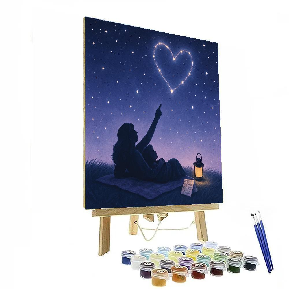 Stargazing Wish For Mom Number painting