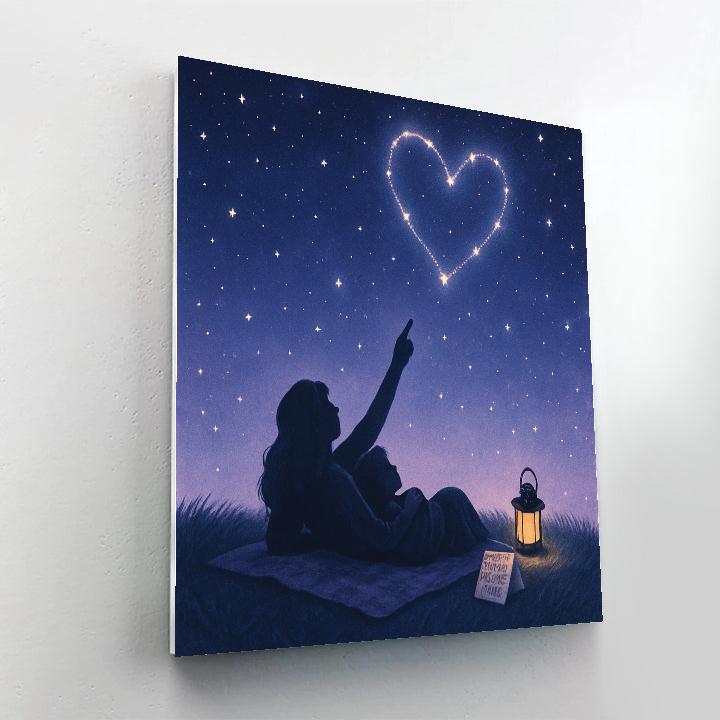 Stargazing Wish For Mom Number painting