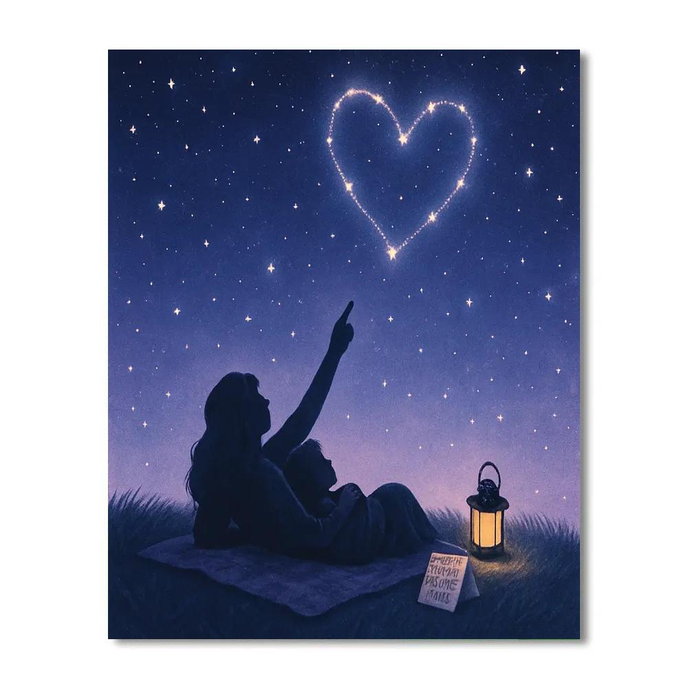 Stargazing Wish For Mom Number painting