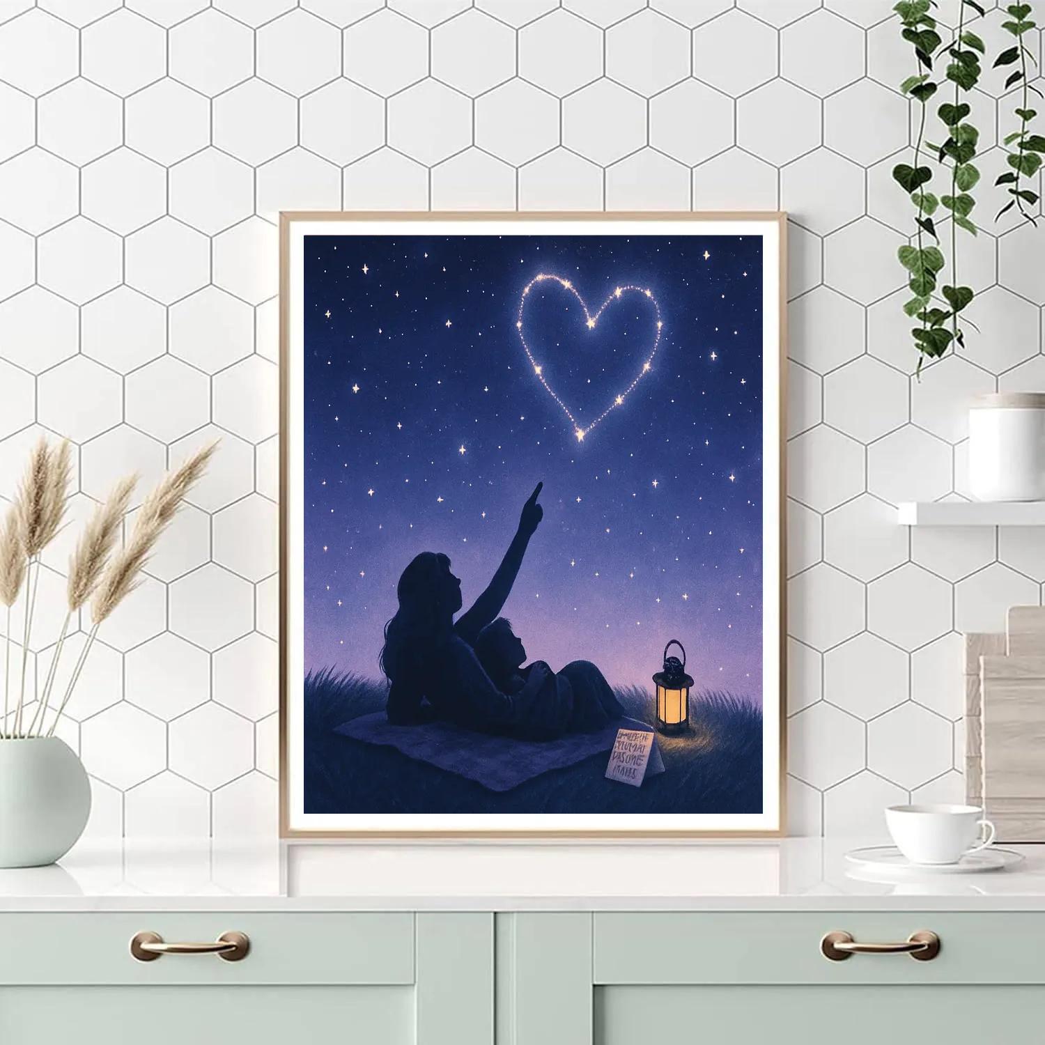 Stargazing Wish For Mom Number painting