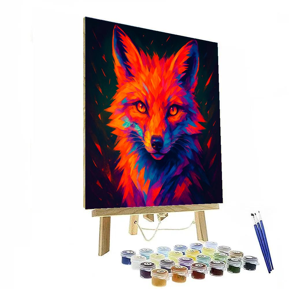 Electric Fox Ember Spirit paint by numbers