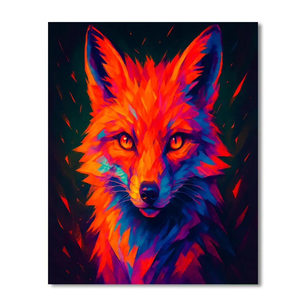 Electric Fox Ember Spirit paint by numbers