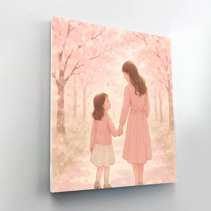 Cherry Blossom Path With Mom Paint by numbers kits