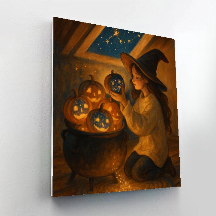 Cauldron Of Constellation Pumpkins Painting by numbers kit
