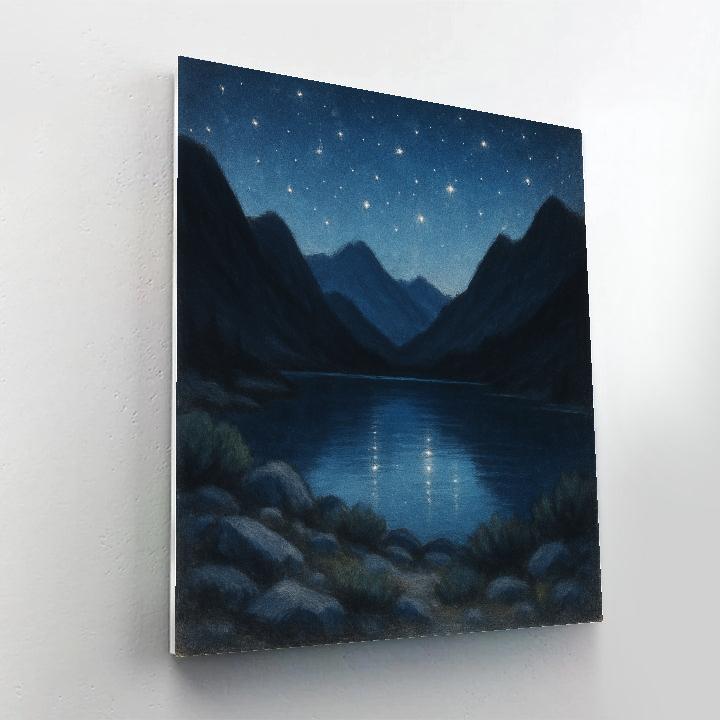 Starlit Reflections At Mountain Tarn Numbered painting kits