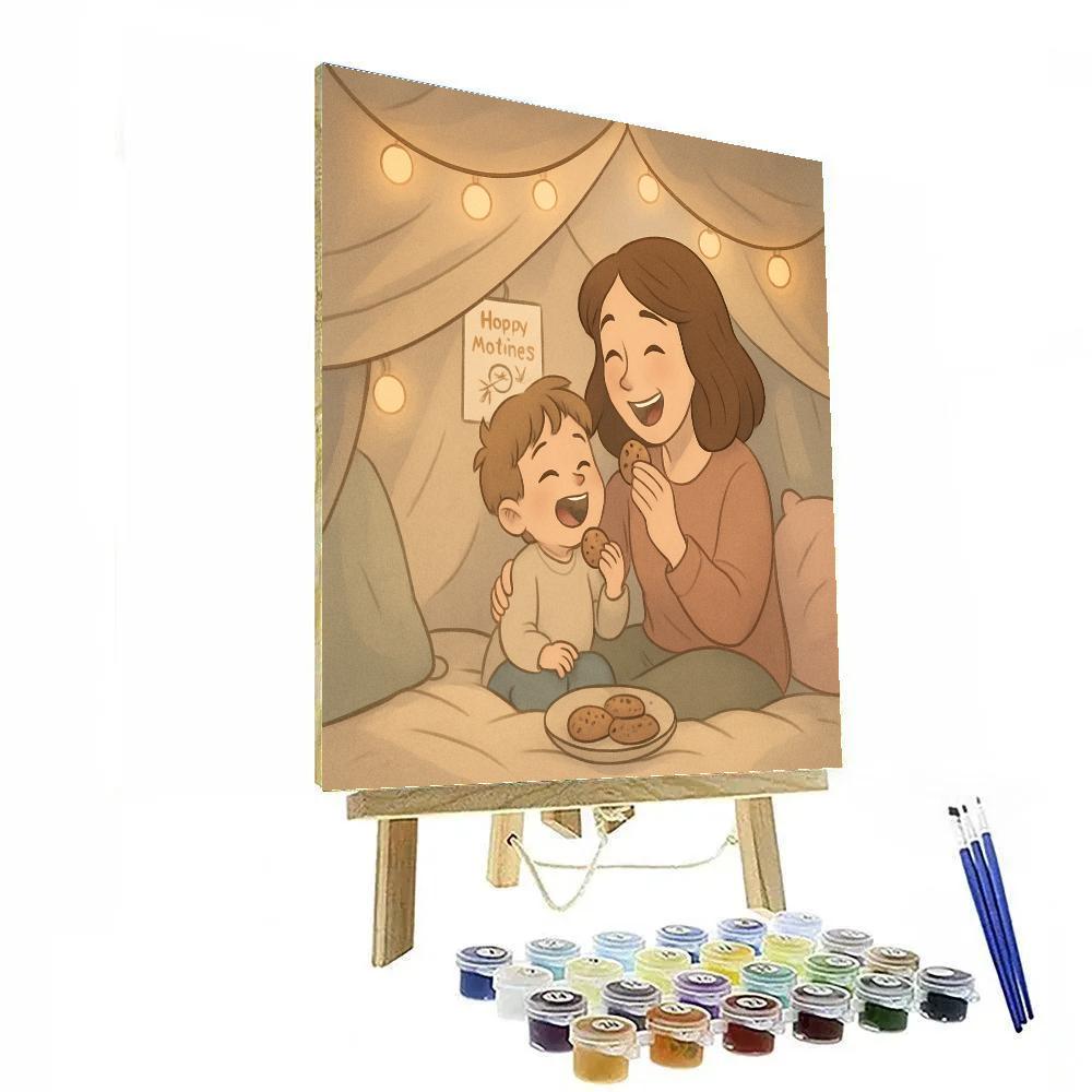 Mothers Day Fort Of Pillows Paint by numbers kits