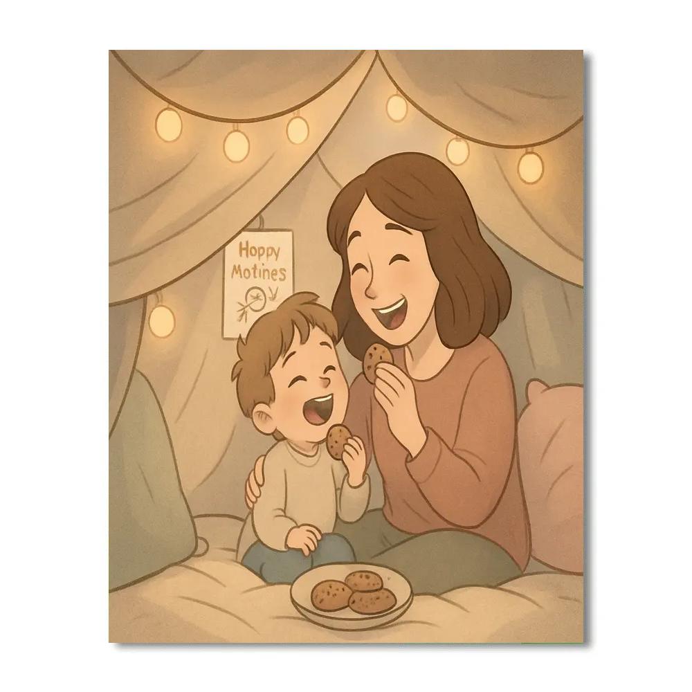 Mothers Day Fort Of Pillows Paint by numbers kits