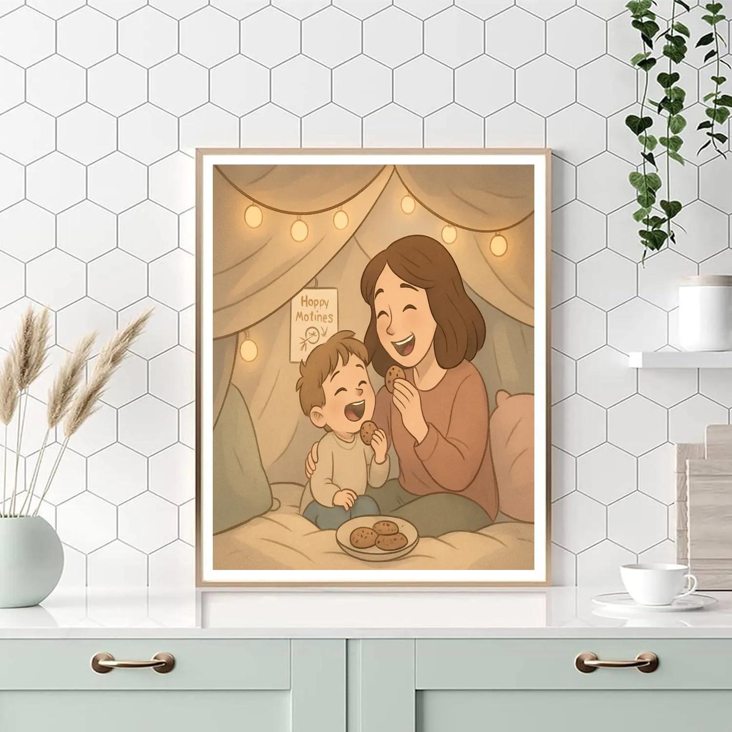 Mothers Day Fort Of Pillows Paint by numbers kits