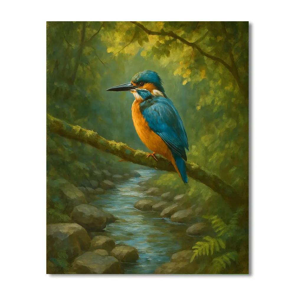 Creekside Kingfisher Retreat Numbered painting kits