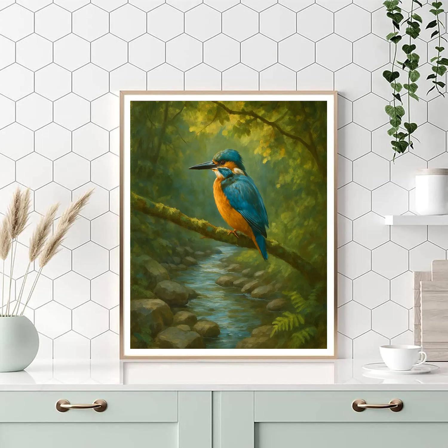 Creekside Kingfisher Retreat Numbered painting kits