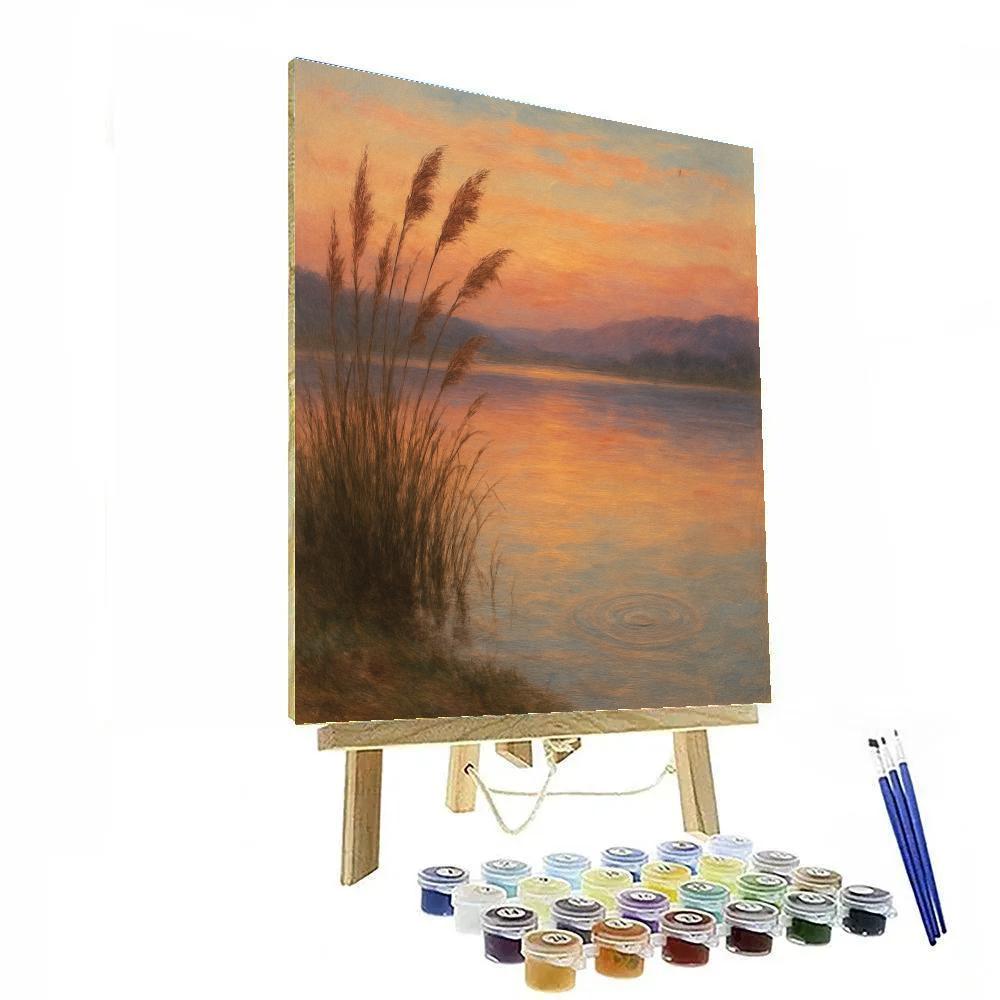 Reed Whisper Evening Shore Paint by numbers art