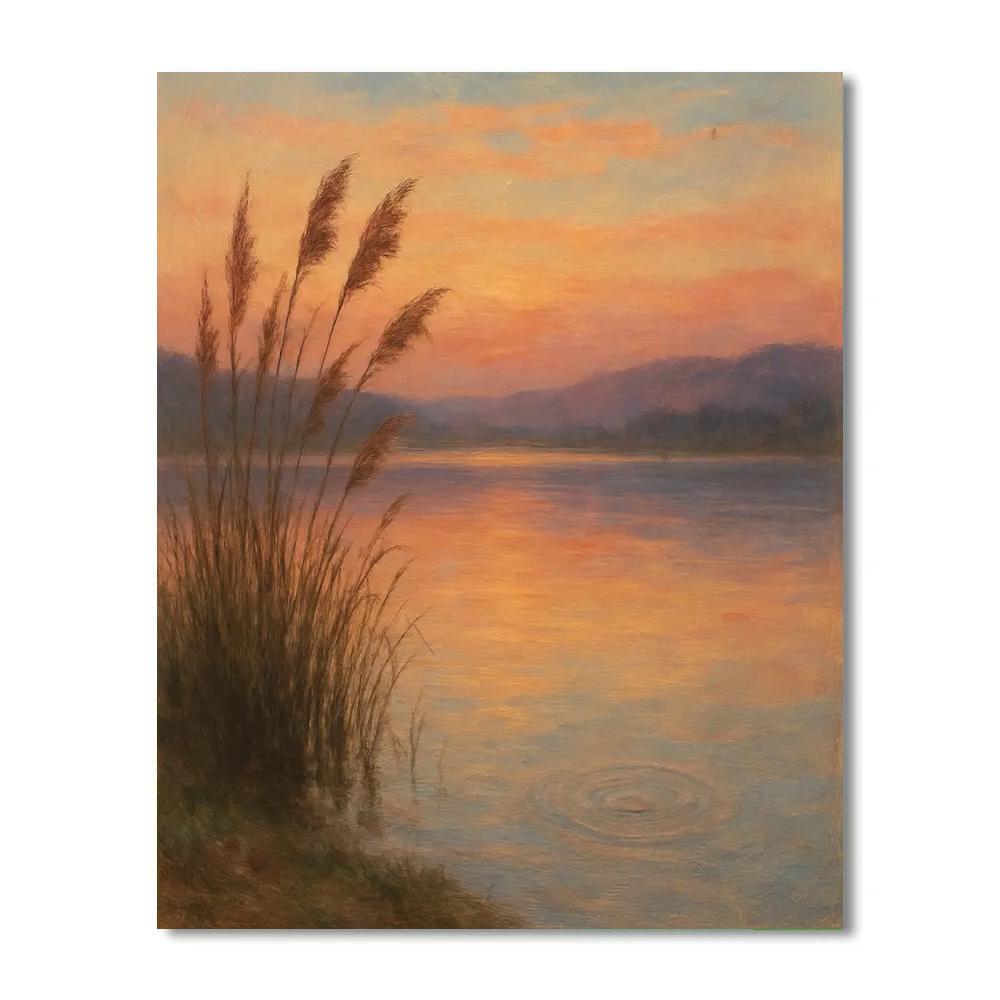 Reed Whisper Evening Shore Paint by numbers art