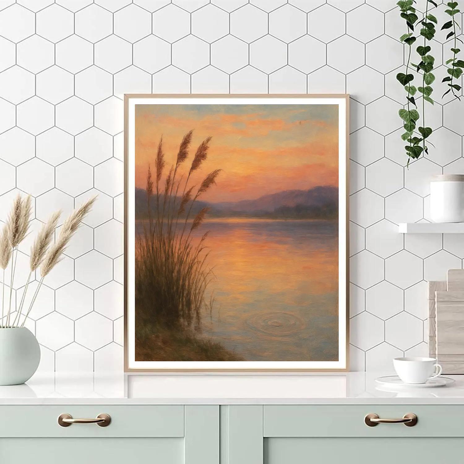 Reed Whisper Evening Shore Paint by numbers art