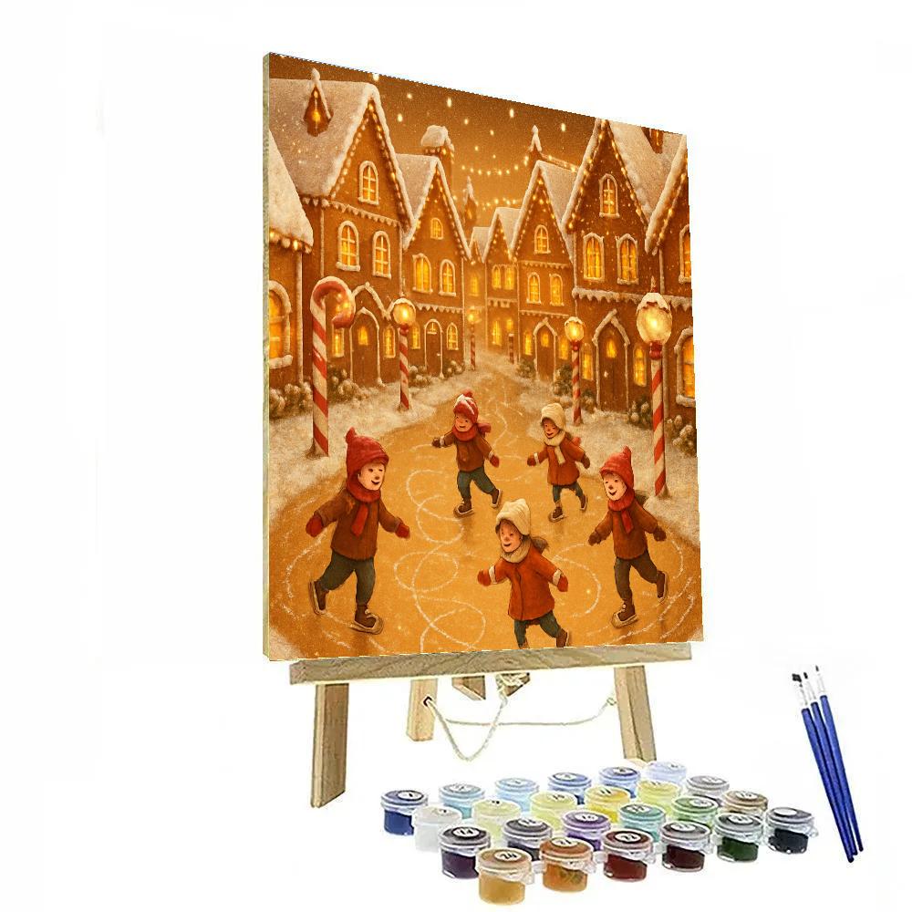 Gingerbread Street Winter Carnival paint by numbers