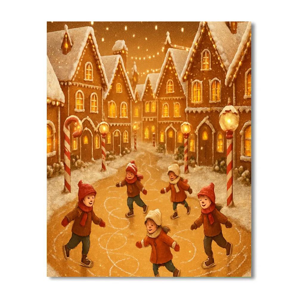 Gingerbread Street Winter Carnival paint by numbers