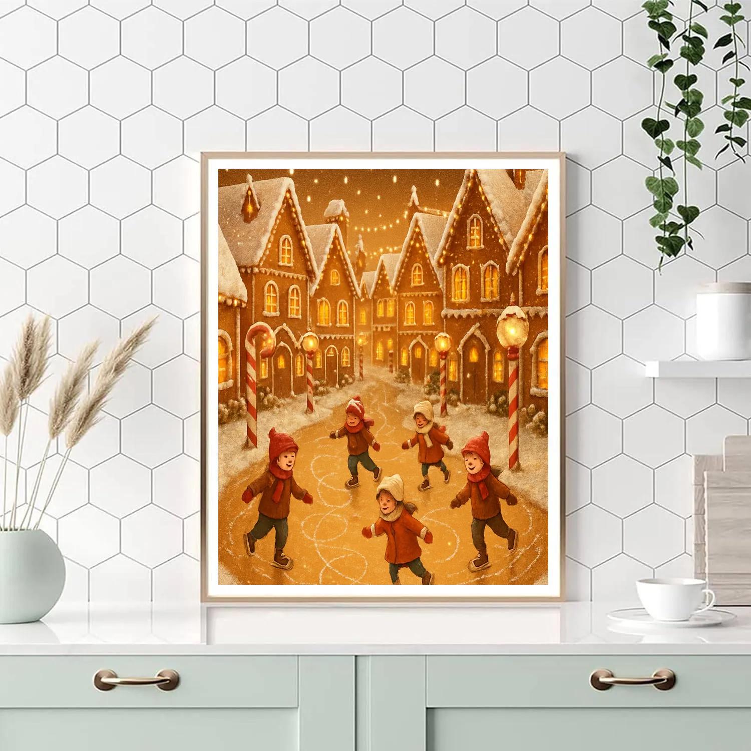 Gingerbread Street Winter Carnival paint by numbers